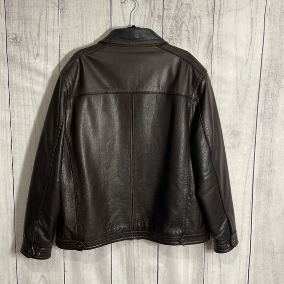 Marc New York Dark Brown Genuine Leather Jacket Mens XL - Picture 14 of 16